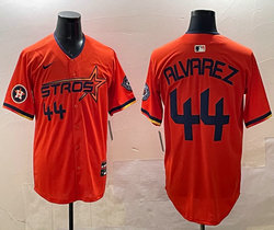 Nike Houston Astros #44 Yordan Alvarez Orange 3(III) Joint Authentic Stitched MLB Jersey