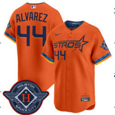 Nike Houston Astros #44 Yordan Alvarez Orange 4(IV) Joint Stitched MLB Jersey