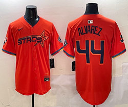 Nike Houston Astros #44 Yordan Alvarez Orange 5(V) Joint With Patch MLB Jersey