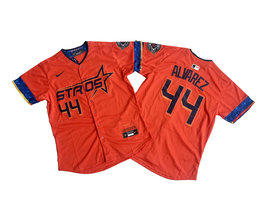 Nike Houston Astros #44 Yordan Alvarez Orange City Limited Authentic Stitched MLB Jersey