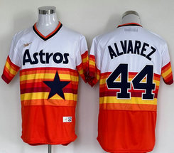 Nike Houston Astros #44 Yordan Alvarez Rainbow gold nike Game Authentic Stitched MLB Jerseys