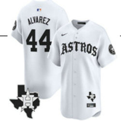 Nike Houston Astros #44 Yordan Alvarez White 5(V) Joint MLB Jersey