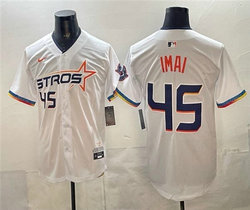 Nike Houston Astros #45 Tatsuya Imai White 2025 City MLB Jersey
