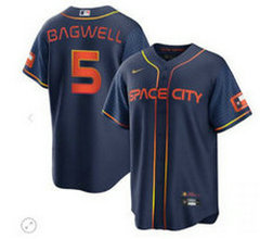 Nike Houston Astros #5 Jeff Bagwell Navy 2022 City Game Authentic Stitched MLB Jersey