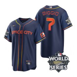 Nike Houston Astros #7 Craig Biggio 2022 World Series Navy City Game Authentic Stitched MLB Jersey