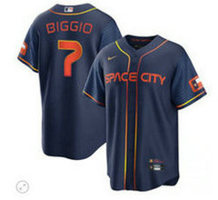 Nike Houston Astros #7 Craig Biggio Navy 2022 City Game Authentic Stitched MLB Jersey