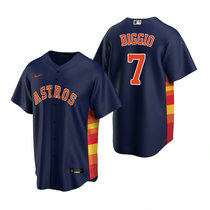 Nike Houston Astros #7 Craig Biggio Navy Game Authentic Stitched MLB Jersey