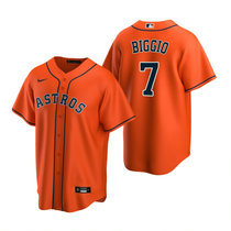 Nike Houston Astros #7 Craig Biggio Orange Game Authentic Stitched MLB Jersey