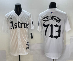 Nike Houston Astros #713 Screwston White 5(V) Joint MLB Jersey