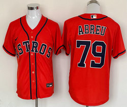 Nike Houston Astros #79 Jose Abreu Red Game Authentic Stitched MLB Jersey