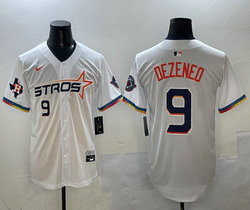 Nike Houston Astros #9 Zach Dezenzo White 4(IV) Joint Stitched MLB Jersey