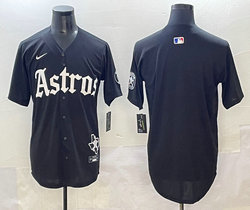 Nike Houston Astros Blank Black 5(V) Joint MLB Jersey
