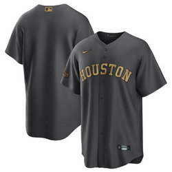 Nike Houston Astros Blank Charcoal 2022 All Star Authentic Stitched MLB Jersey