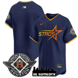 Nike Houston Astros Blank Navy 2025 City Stitched MLB Jersey