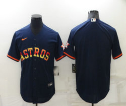 Nike Houston Astros Blank Navy rainbow Game Authentic Stitched MLB Jersey