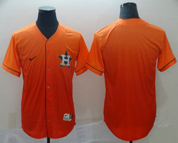Nike Houston Astros Blank Orange Drift Fashion Authentic stitched MLB jersey