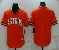 Nike Houston Astros Blank Orange Pullover Throwback Game Authentic Stitched MLB Jersey