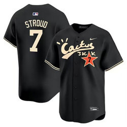 Nike Houston Astros Customized #7 STROUD Black Cactus Jack Vapor Premier Limited Stitched Baseball Jersey