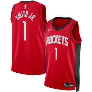 Nike Houston Rockets #1 Jabari Smith Jr Red Authentic Stitched NBA jersey