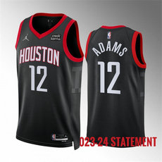 Nike Houston Rockets #12 Steven Adams Black Statement Edition Stitched Jersey
