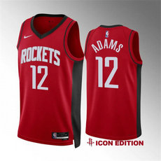 Nike Houston Rockets #12 Steven Adams Red Icon Edition Stitched Jersey