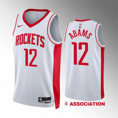 Nike Houston Rockets #12 Steven Adams White Association Edition Stitched Jersey