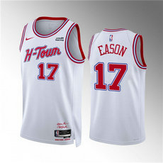 Nike Houston Rockets #17 Tari Eason White 2024 City With Advertising Stitched NBA Jersey