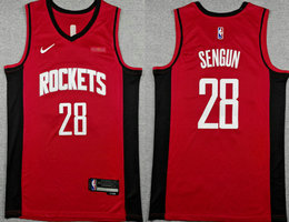 Nike Houston Rockets #28 Alperen ?engün Red With Advertising Jersey