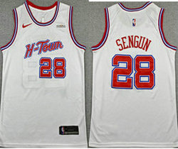 Nike Houston Rockets #28 Alperen ?engün White City With Advertising Jersey