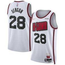 Nike Houston Rockets #28 Alperen Sengun White 2024-25 City Stitched NBA Jersey