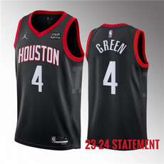 Nike Houston Rockets #4 Jalen Green Black 2023 Statement Edition Stitched Basketball Jersey