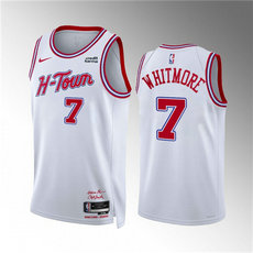 Nike Houston Rockets #7 Cam Whitmore White 2024 City With Advertising Stitched NBA Jersey