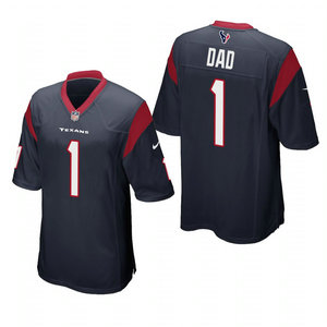 Nike Houston Texans #1 Dad Blue 2021 Fathers Day Authentic Stitched NFL Jersey