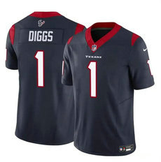 Nike Houston Texans #1 Stefon Diggs Navy 2024 F.U.S.E Vapor Untouchable Stitched Football Jersey
