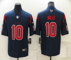 Nike Houston Texans #10 Davis Mills Blue Rush Authentic stitched NFL jersey