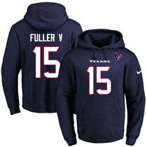 Nike Houston Texans #15 Will Fuller V Navy Blue Name & Number Pullover NFL Hoodie