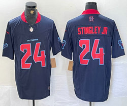 Nike Houston Texans #24 Derek Stingley Jr Blue F.U.S.E. Red Number NFL jersey
