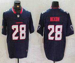 Nike Houston Texans #28 Joe Mixon Blue F.U.S.E. White Number Authentic stitched NFL jersey
