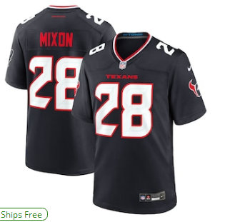 Nike Houston Texans #28 Joe Mixon Navy 2024 F.U.S.E Stitched Football Jersey