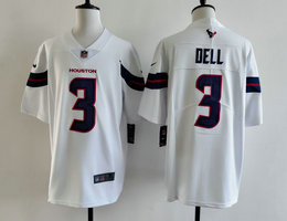 Nike Houston Texans #3 Tank Dell 2024 White Vapor Untouchable Authentic stitched NFL jersey