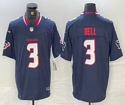 Nike Houston Texans #3 Tank Dell Blue F.U.S.E. White Number NFL jersey