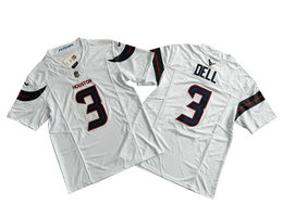 Nike Houston Texans #3 Tank Dell White F.U.S.E. Authentic stitched NFL jersey