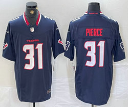 Nike Houston Texans #31 Dameon Pierce Blue F.U.S.E. White Number NFL jersey