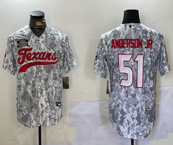 Nike Houston Texans #51 Will Anderson Jr 2024 Salute to Service Black name Joint baseball Jersey