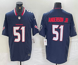 Nike Houston Texans #51 Will Anderson Jr Blue F.U.S.E. White Number NFL jersey