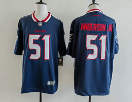 Nike Houston Texans #51 Will Anderson Jr Blue White Number NFL jersey