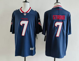 Nike Houston Texans #7 C.J. Stroud 2024 Navy Authentic stitched NFL jersey