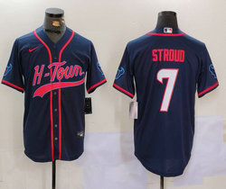 Nike Houston Texans #7 C.J. Stroud Black Navy Joint Authentic Stitched baseball jersey