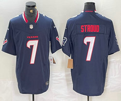 Nike Houston Texans #7 C.J. Stroud Blue F.U.S.E. White Number NFL jersey