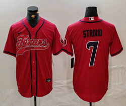 Nike Houston Texans #7 C.J. Stroud Red adults Authentic Stitched baseball jersey